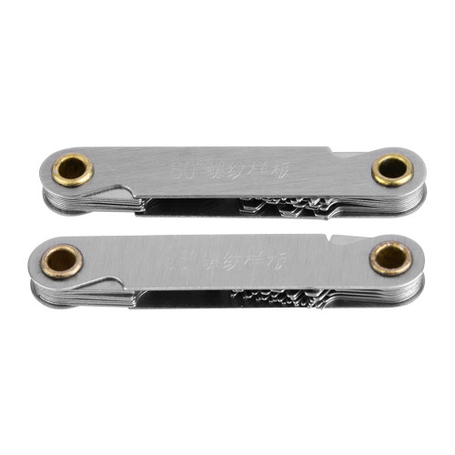 2pcs Imperial55°   Metric60° Stainless Steel Screw Measuring Thread Pitch Gauges