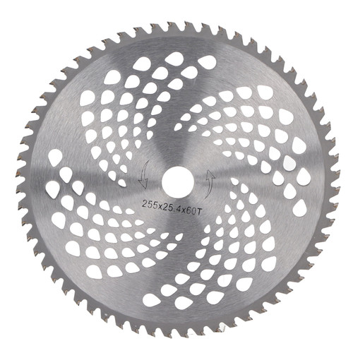 60 Teeth Circular Saw Blade Wheel Disc for Garden Trimmers Brush Cutter Weeders 255x25.4x60T