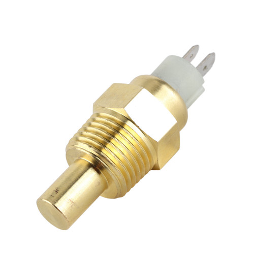 Water Temp Temperature Gauge Sensor 3W 1/2 NPT Sensor Plug for Diesel Generator Maximum 125℃ 6 to 24V