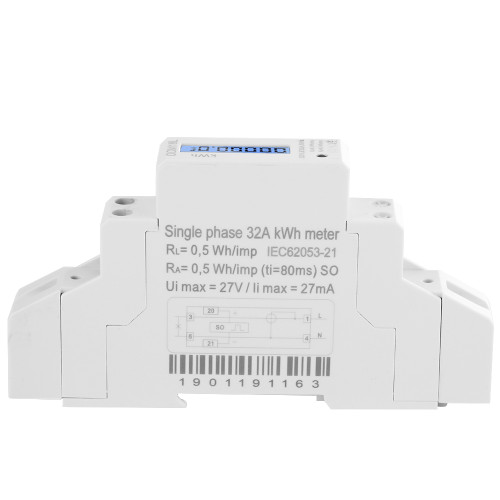 1P LCD Digital Display Single Phase Din Rail Electricity Power Consumption Energy Meter