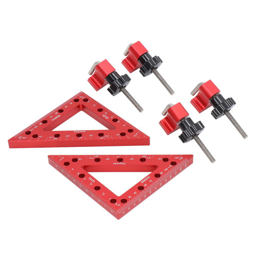 Red Right Angle Position Clamp Triangular Appearance High Hardness 90 Degree Corner Clamp for Woodworking