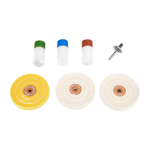 7Pcs Hard Metal Scratch Removal Buffing and Polishing Pads Set Polisher Tool Kit