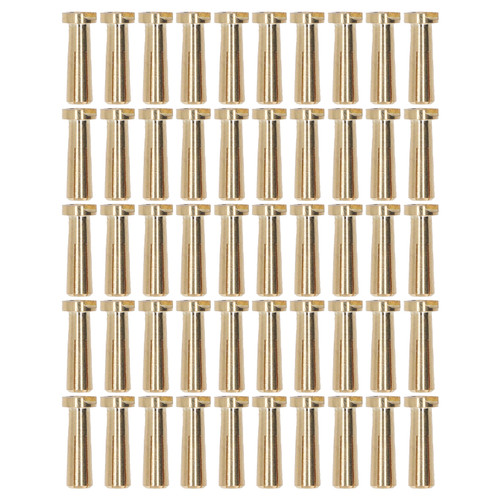 50 Pcs 5mm Battery Connector Plug 5mm Brass High Hardness RC Battery ESC Motor Connector