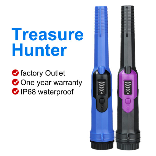 Portable Metal Finder IP68 Waterproof Metal Detector Outdoor Metal Treasure Finding Tool 360° Side Scan Triple Alarm Modes Multipurpose Metal Detector for Adults and Kids