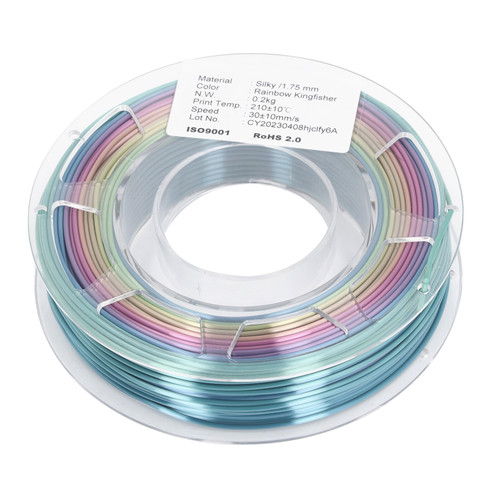 1.75mm 3D Printer PLA Filament Rainbow Gradient Color Printer Filament for ANYCUBIC 200g