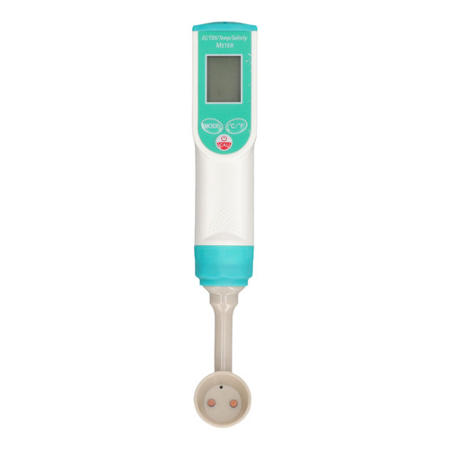 Digital Display Salinity Meter Water Quality Tester Pen with Spoon Temperature TDS EC Test Pen for Seawater