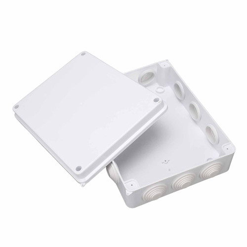 Electrical Junction Box ABS 255x200x80mm IP65 Waterproof Plastic Enclosure with Rubber Plug