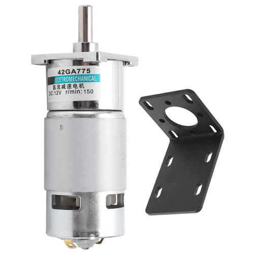 DC Gear Motor Small Low Speed CW CCW Permanent Magnet Bracket Sport Control 12V XD42GA755(150rpm/min )