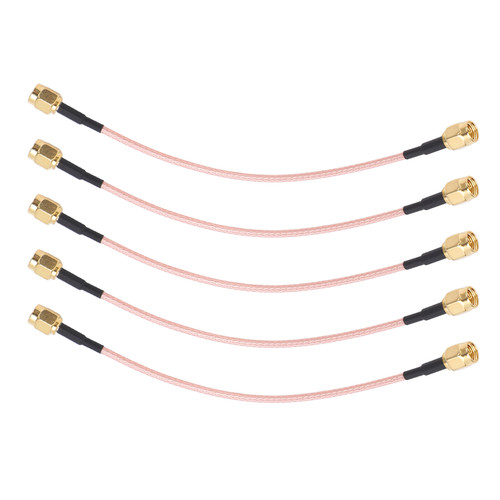 5Pcs RF Coaxial Cable SMA-J to SMA-J Audio Connector 2 Shielded Extension Cord TFL-316-48