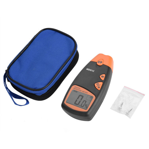 MD912 Digital LCD 2/4 Pin Wood  Moisture Meter Detector Timber Hygrometer Humidity Tester
