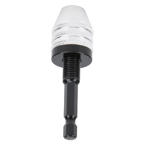 Chuck Adapter High Speed Steel 1/4in Hex Shank 3-Jaw Drill Bit Converter 0.3-6.5mm
