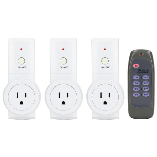 Wireless Switch Socket with Remote Control Smart Outlet Set Built in Battery