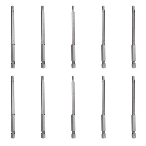 10Pcs 4mm Magnetic Screwdriver Bits Alloy Steel 1/4 Inch Hex Shank Bits Accessory