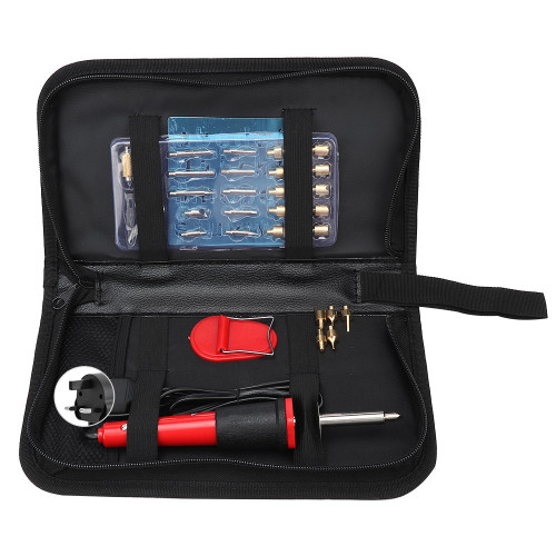 37-in-1 30W Wood Burning Pen Kit Electric Soldering Iron Carving Pyrography Tool