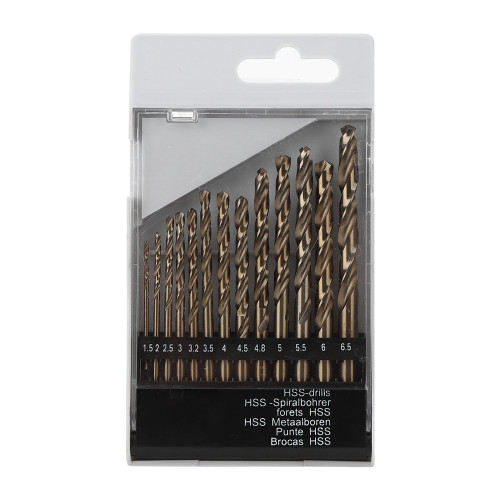 13Pcs Twisted Drill Bit High Speed Steel HSS CO Straight Handle M35 Drilling Tool
