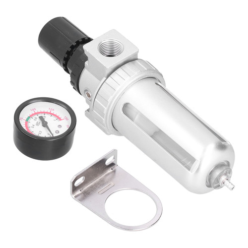 Compressed Air Filter Regulator Combo Water Oil Trap Separator with Gauge for Compressed Air Lines