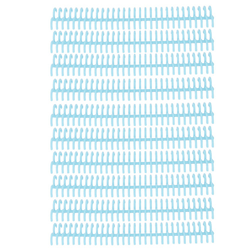 10 Pcs Loose Leaf Binding Spine 30 Holes 22mm Inner Diameter Wear Resistant Plastic Binding Rings Transparent Blue