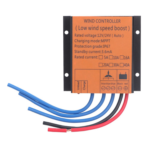 Wind Turbine Controller Low Voltage MPPT Charge Regulator with LED Light 100W‑400W 12V 24V16A