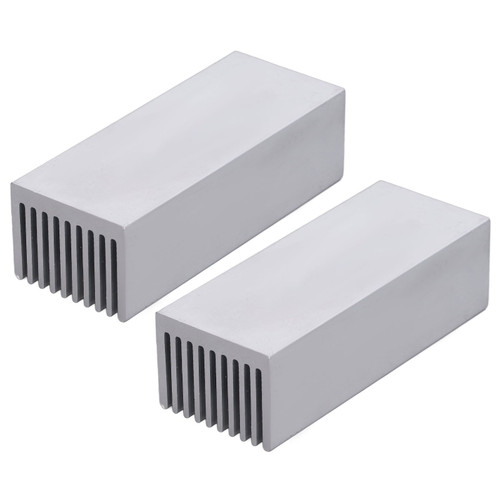 2Pcs Cooling Fins Aluminum Heat Radiator Heatsink Kit for Electronic Chip CPU 100x40x30mmWithout Adhesive