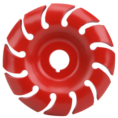 Wood Cutting Disc Red 12 Teeth 90x16mm Carving Cutter for Angle Grinder Woodworking Tool