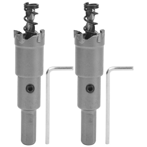 2Sets Hard Alloy Hole Saw Cutter TCT Drill Bit Cutting Tool High Efficiency for Hole Openingφ20mm/0.79in