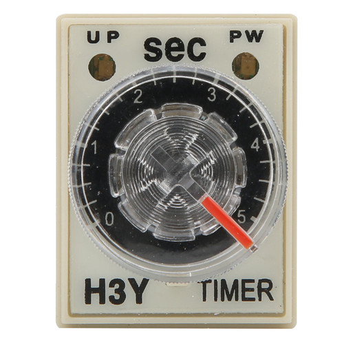 H3Y-2 Delay Timer 8P Timer Relay 0~5 Second Dial Type Timing 5A for Multiple Purpose (24VDC )