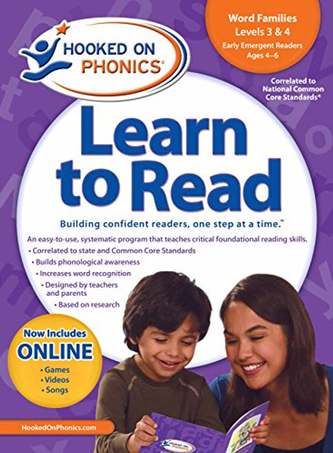 Amazon Exclusive Hooked On Phonics LTR Kindergarten Word Families 3&4 w/BONUS DVD