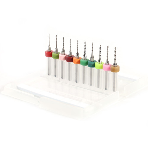 10pcs 0.6-1.5mm Cemented Carbide Mini Micro Drill Bits for CNC PCB Print Circuit Board