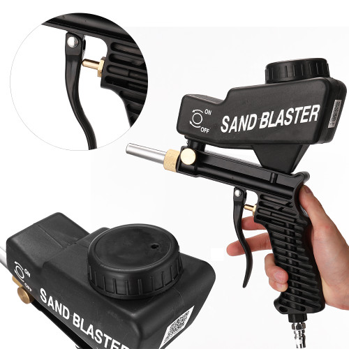 Portable Gravitation Sandblasting Machine Pneumatic Sand Blasting Set Rustproof Sandblaster Small Sandblasting Machine