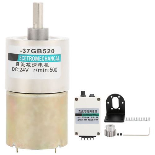 DC Reduction Motor with Bracket Governor Gear Adjustable Speed 12V XD‑37GB520500rpm/min