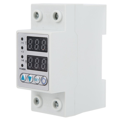 Overvoltage Undervoltage Protector LED Adjustable Self Reset Current Protector AC