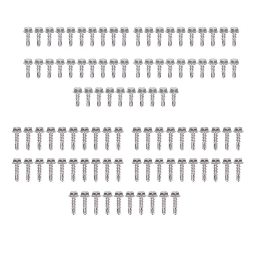 100Pcs Self Drilling Screw Hex Washer 4.8x16mm 4.8x19mm Stainless Steel Fastener Set Kit