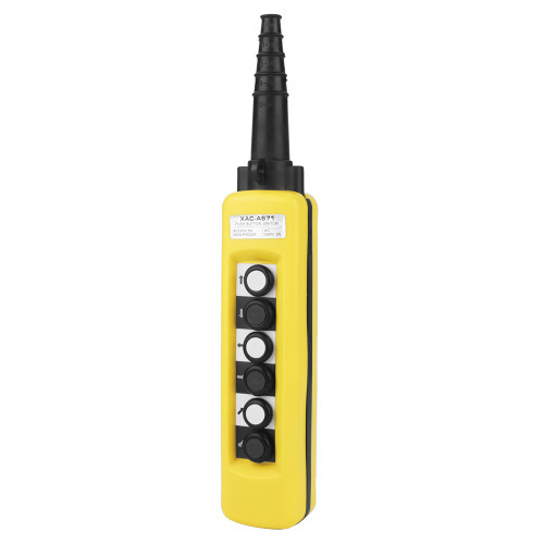 Crane Chain Hoist Push Button Switch Lifting Pendant Controller 6 Buttons