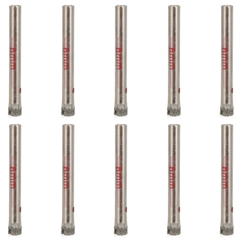 10Pcs 6mm Hole Opener Bit High Speed Steel Round Shank Woodworking Saw Bits for Glass Marble