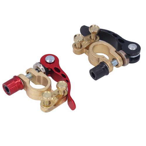 2PCS Car Battery Terminal Connector Quick Disconnect and Release Positive Negative Clamps