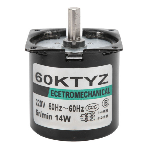 Mini Motor AC Synchronous Metal Gear Slow Speed Permanent Magnet DIY Generator Equipment 14W5rpm/min AC220V