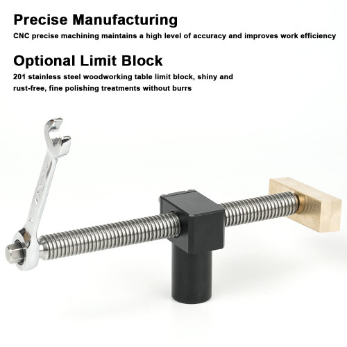 Woodworking Fast Fixed Clip Clamp Fixture Adjustable Workbench Vise Joinery Work Piece Clamper Carpenter Workbench Clamping Tool for 20mm Desktop Hole