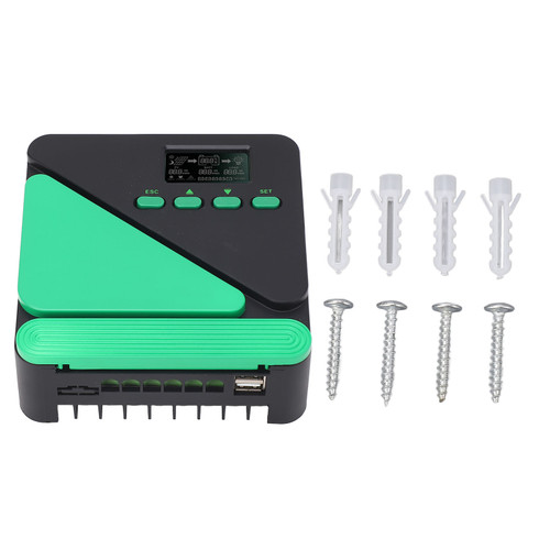 MPPT Solar Charge Controller 12V 24V Intelligent Regulator LCD Display for AGM Gel SEL Flooded Lithium Battery Charging 10A