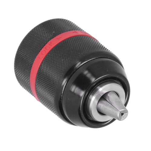 Self Tighten Drill Chuck Alloy Steel 3 Jaw Red Strip Conversion Tool for Multiple Purposes