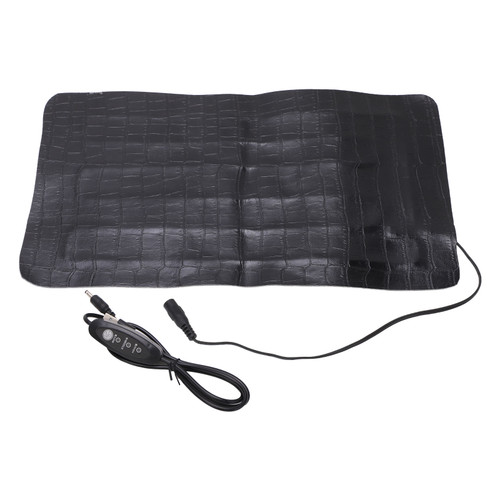 Heating Pad 8.5W 3 Gear Temperature Adjustable Washable PU Leather Reptile Heat Mat for Pet Car Seat 5V 2A 3318