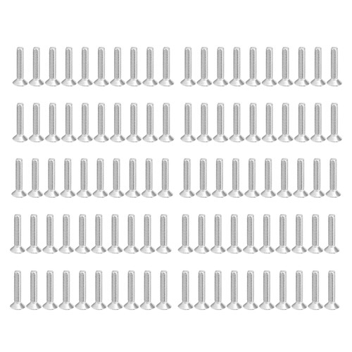 100Pcs Flat Cross Screw 304 Stainless Steel Fasteners M4x16mm for Injection Molding Machinery