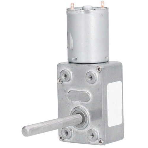 Gear Motor Speed Reduction Worm Self Locking M6 Thread 50mm Shaft Length JGY‑370DC6V 66RPM
