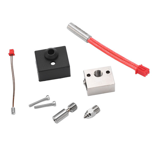 High Temperature Plated Copper Heater Block Set with Heating Rod Thermal Wire Nozzle for Ender 3 S1