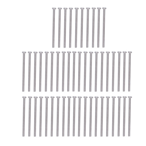50Pcs Cheese Head Slot Screw A2‑70 Stainless Steel for Accuracy Machinery Household M3M3x50