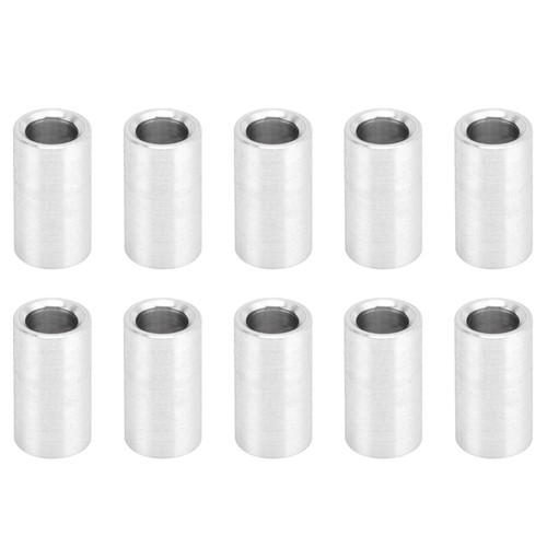 10Pcs Aluminum Alloy Spacer Round Unthreaded Standoff Support Accessories Outer Diameter 6mmLong 11mm