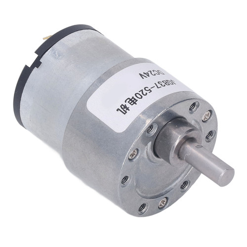 DC Gear Motor Aluminum Alloy Shell Rustproof Low Friction Brass Coil Reversible Worm Gear Motor 24V 107RPM