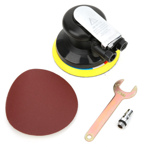 KP-654 Pneumatic Sander 5-inch Air Sander Mini Polishing Machine with 180# Suede Sandpaper
