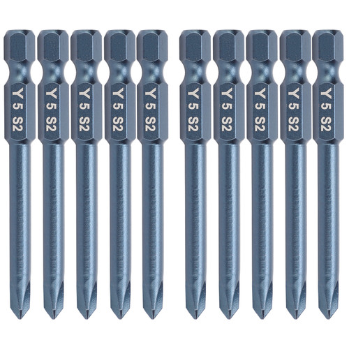 10Pcs Screwdriver Bit Electric YType Magnetic S2 Alloy Steel Remove Socket Hand Tool Hardware