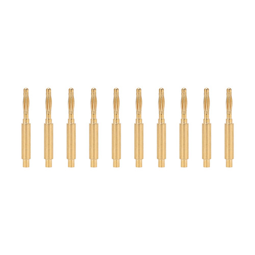10PCS 2mm Banana Plug Gold Plated Banana Plug Connector Good Transmission Performance Copper Instrument Test Plug