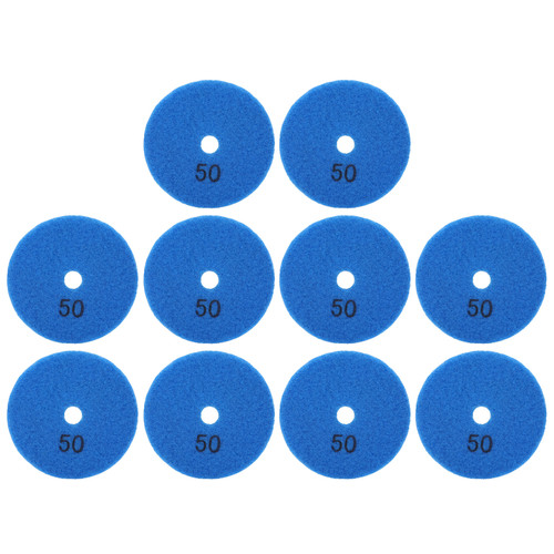 10Pcs 3in Sanding Discs Pads Buffing Polishing Diamond for Marble Concrete Stones 50 Mesh